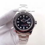 High Quality Black Rolex Yachtmaster Replica Watch - Stainless Steel Black Bezel 40MM